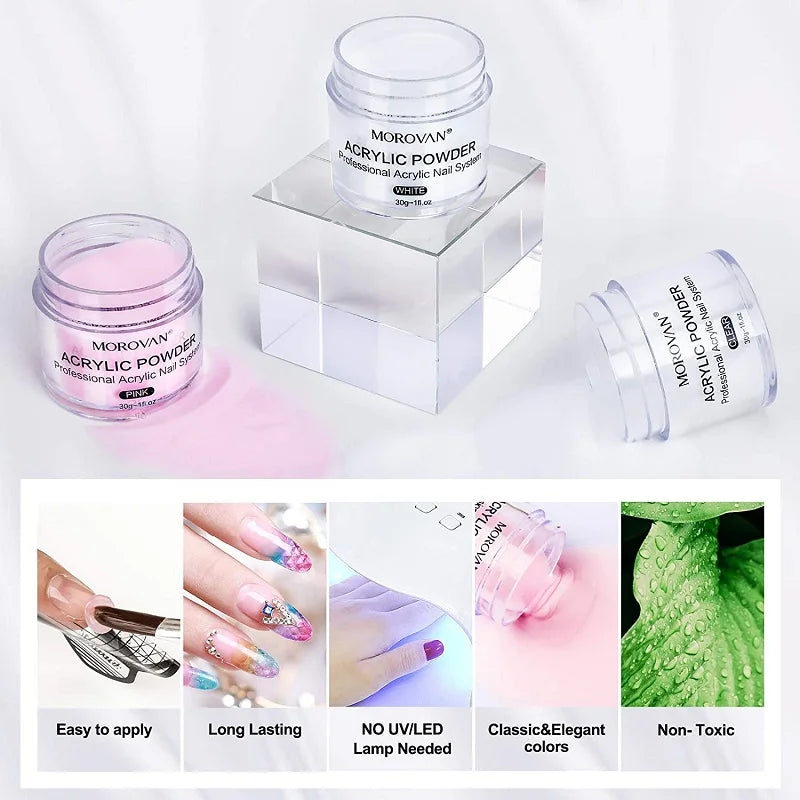 Moro√an Acrylic Powder Liquid Monomer for Acrylic Nail Extensions ✨