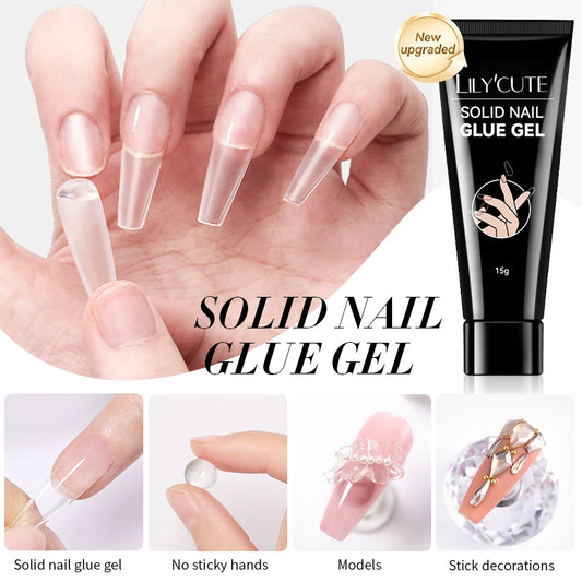 Lily Cute 15g Solid Nail Glue Gel ✨