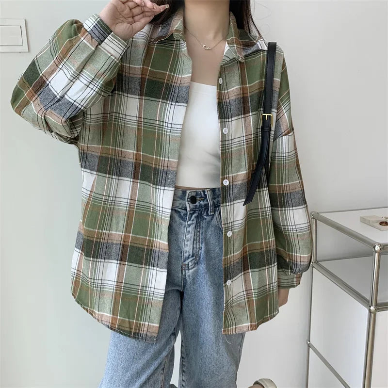 Women's Long Sleeve Plaid Flannel 💕