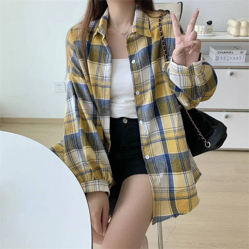 Women's Long Sleeve Plaid Flannel 💕