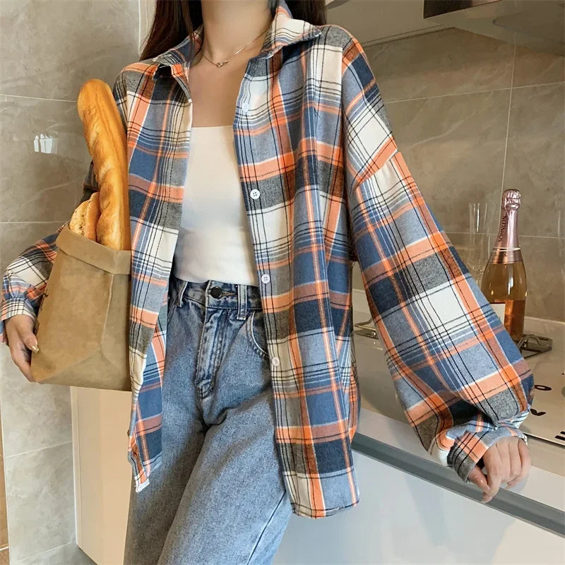 Women's Long Sleeve Plaid Flannel 💕