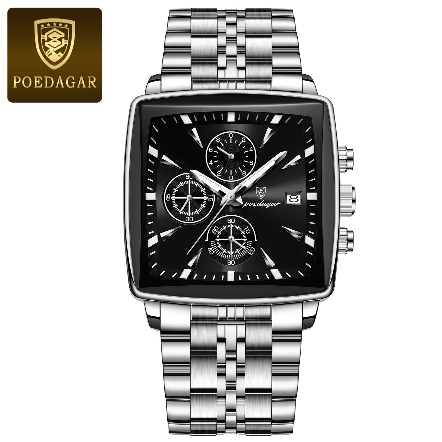 Men's POEDAGAR Square Classy Watch ✔️