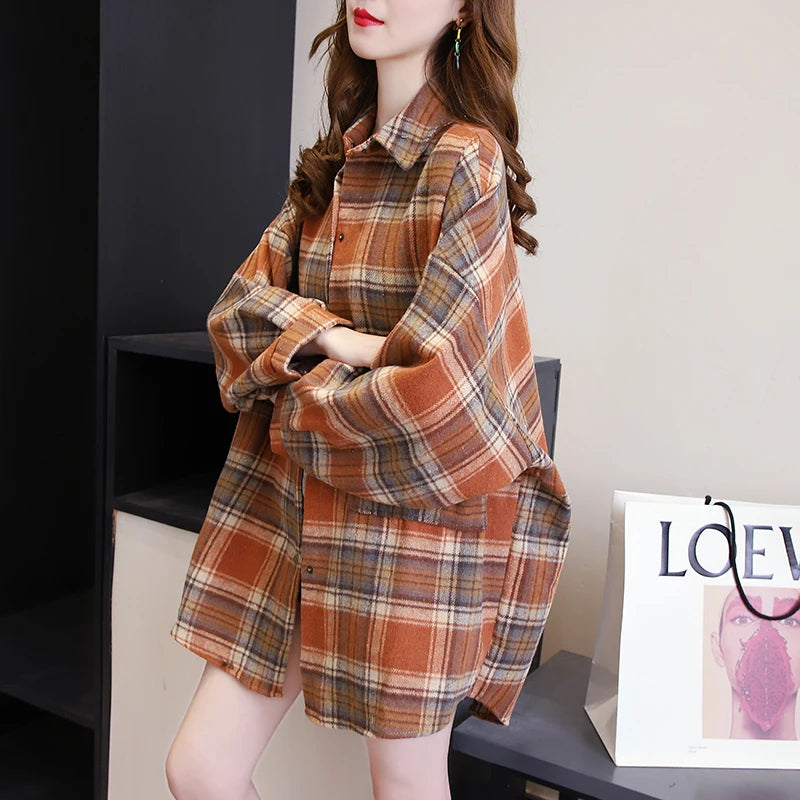 Women's Long Sleeve Plaid Flannel 💕