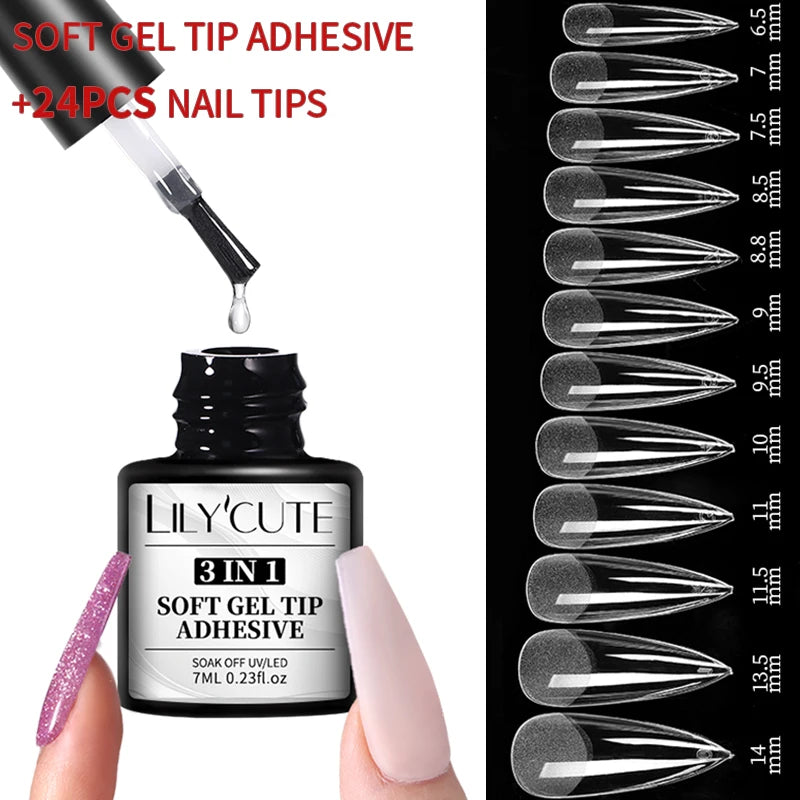 Lily Cute 15g Solid Nail Glue Gel ✨