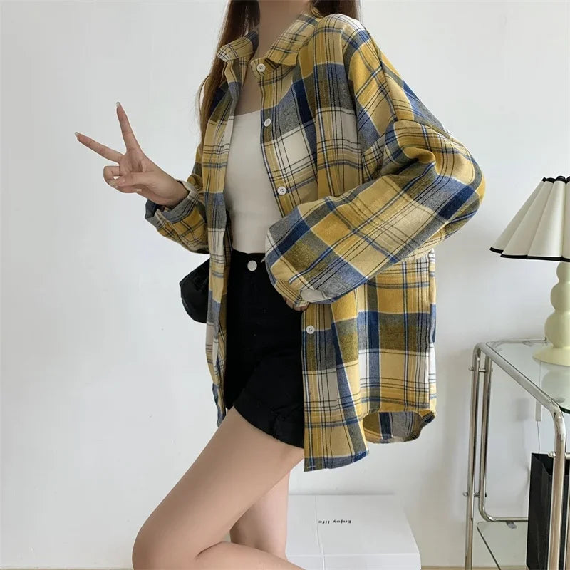 Women's Long Sleeve Plaid Flannel 💕