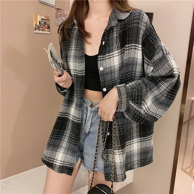 Women's Long Sleeve Plaid Flannel 💕