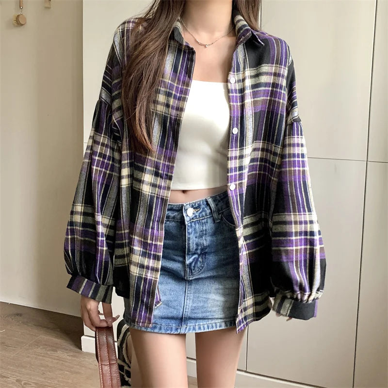 Women's Long Sleeve Plaid Flannel 💕