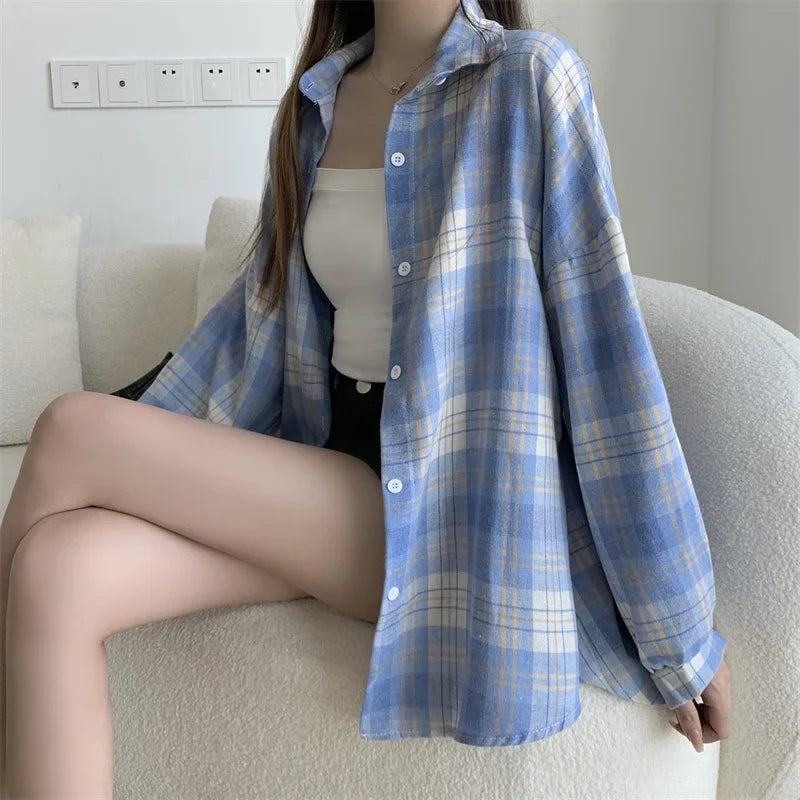 Women's Long Sleeve Plaid Flannel 💕