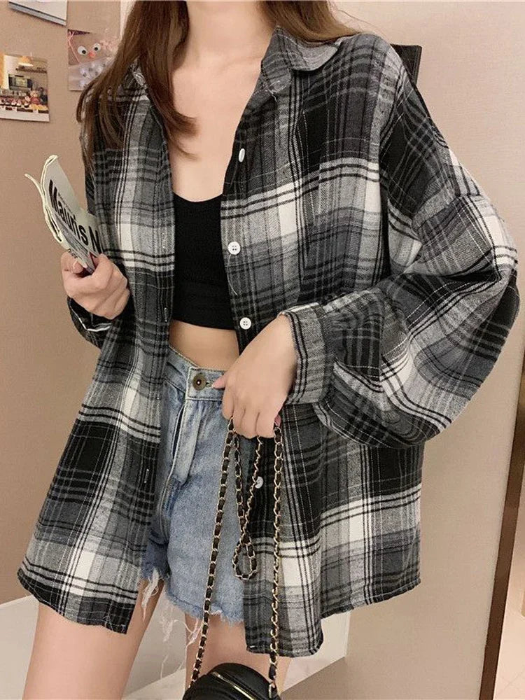 Women's Long Sleeve Plaid Flannel 💕