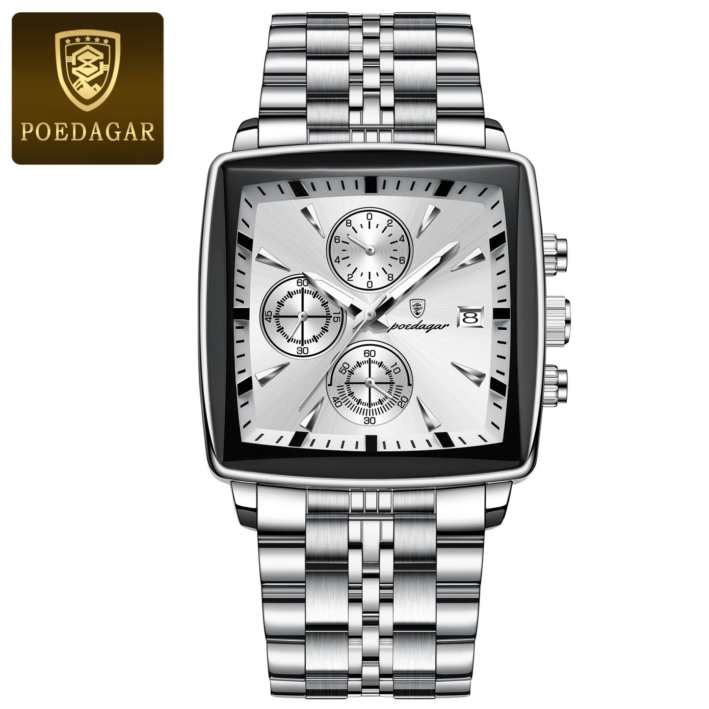 Men's POEDAGAR Square Classy Watch ✔️