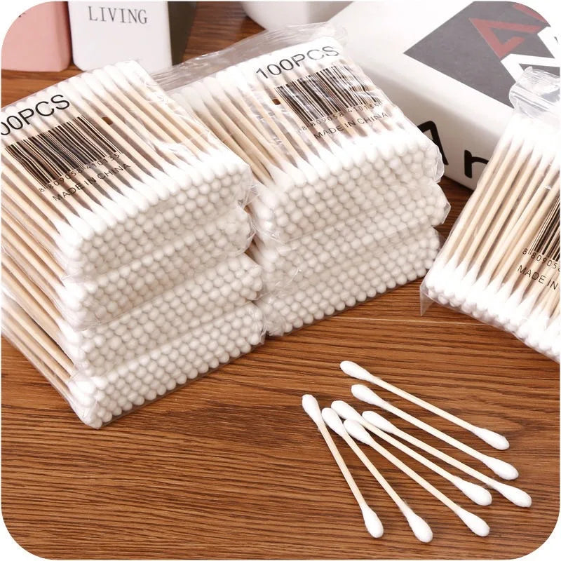 Double-Head Wood Cotton Swab ✨