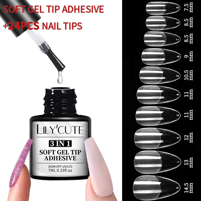 Lily Cute 15g Solid Nail Glue Gel ✨