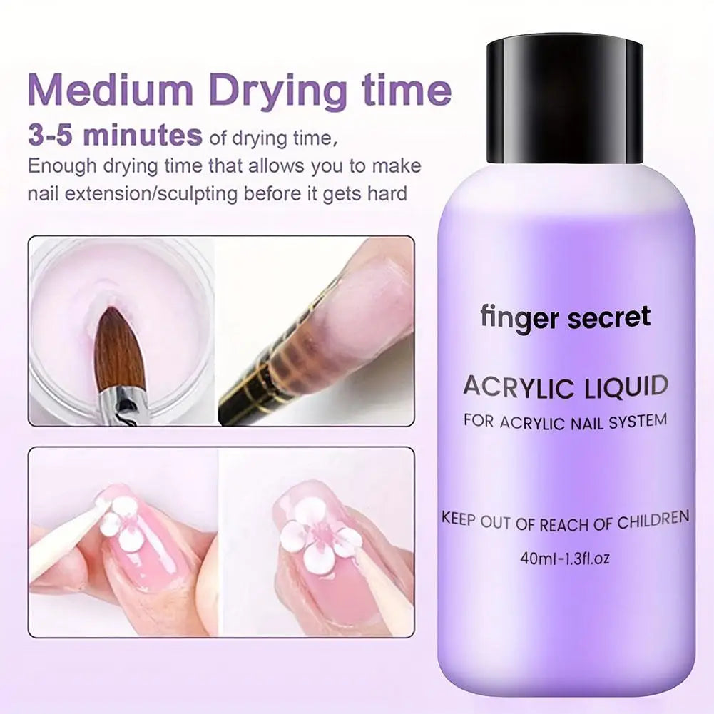 Finger Secret Acrylic Liquid For Acrylic Powder Dust ✨