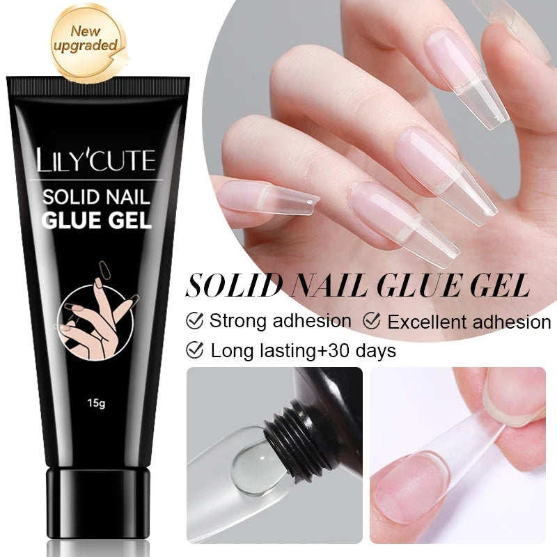 Lily Cute 15g Solid Nail Glue Gel ✨