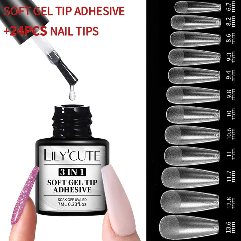 Lily Cute 15g Solid Nail Glue Gel ✨