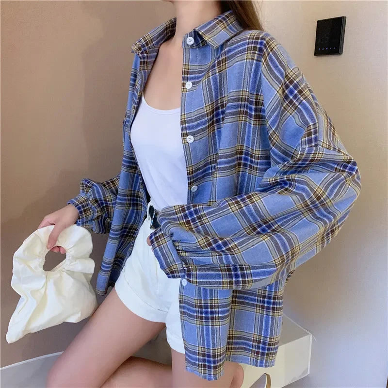 Women's Long Sleeve Plaid Flannel 💕