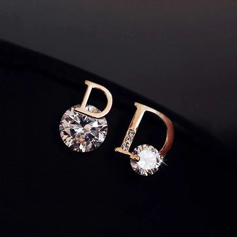 Letter D Earrings For Women ♡