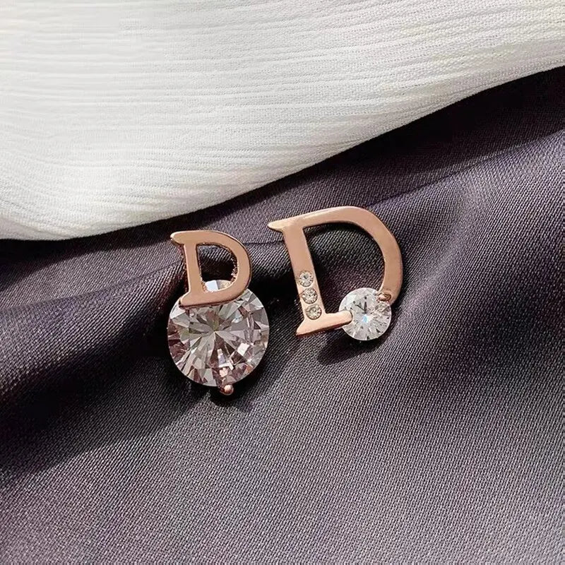 Letter D Earrings For Women ♡