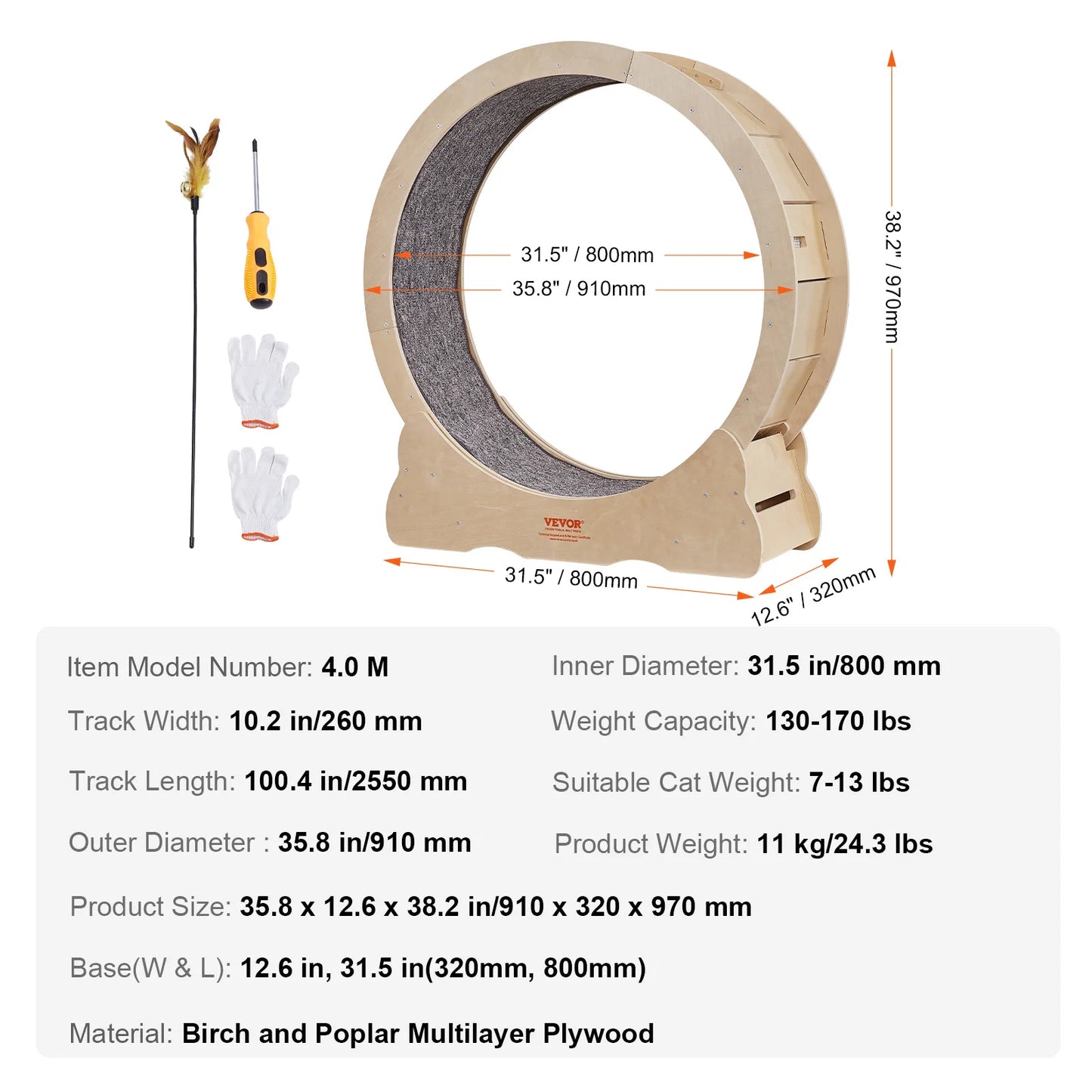 VEVOR Cat Exercise Wheel ✨