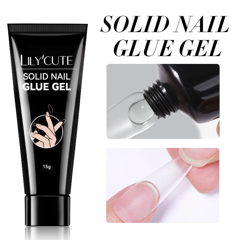 Lily Cute 15g Solid Nail Glue Gel ✨