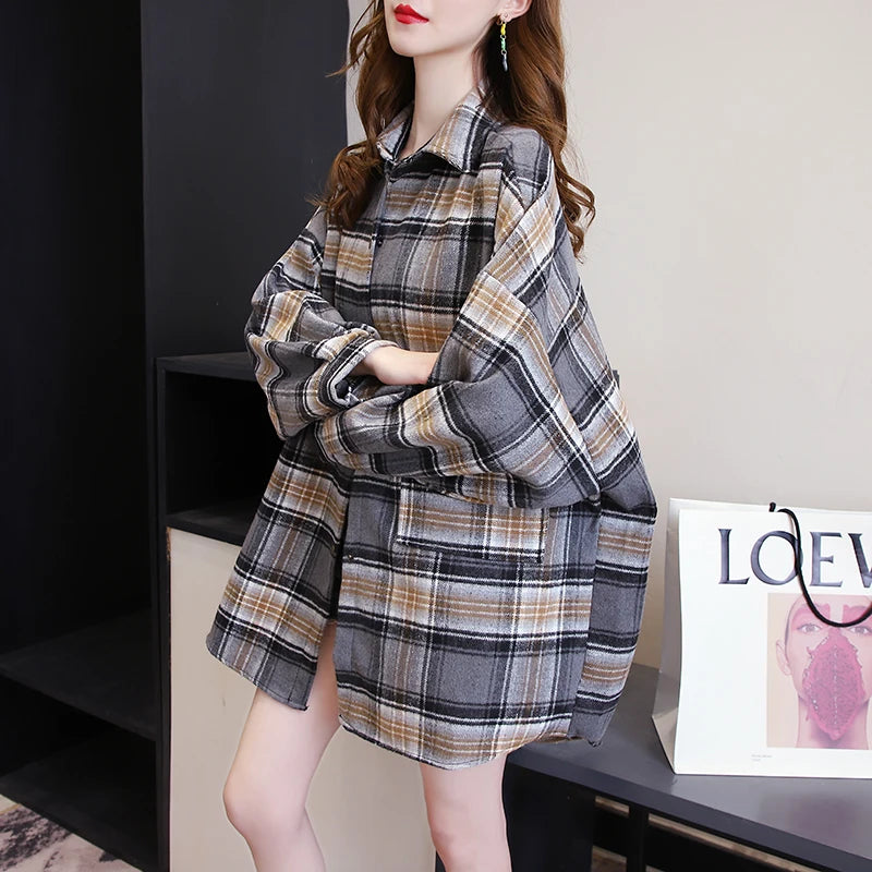 Women's Long Sleeve Plaid Flannel 💕