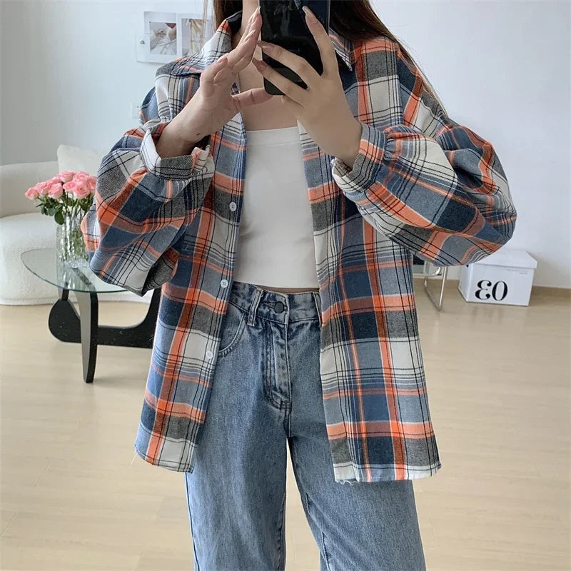 Women's Long Sleeve Plaid Flannel 💕