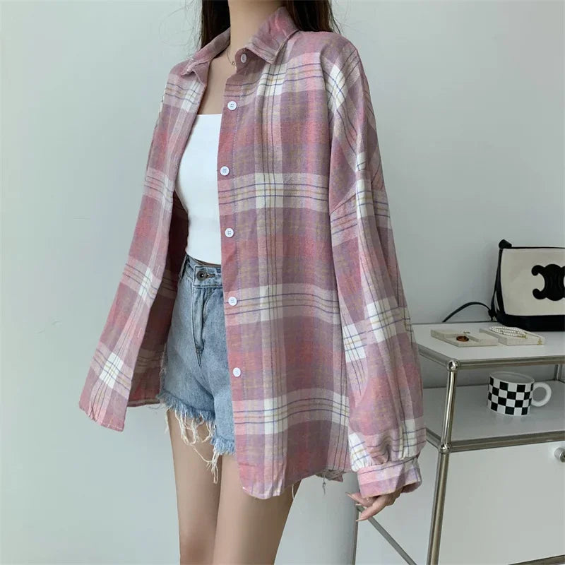 Women's Long Sleeve Plaid Flannel 💕