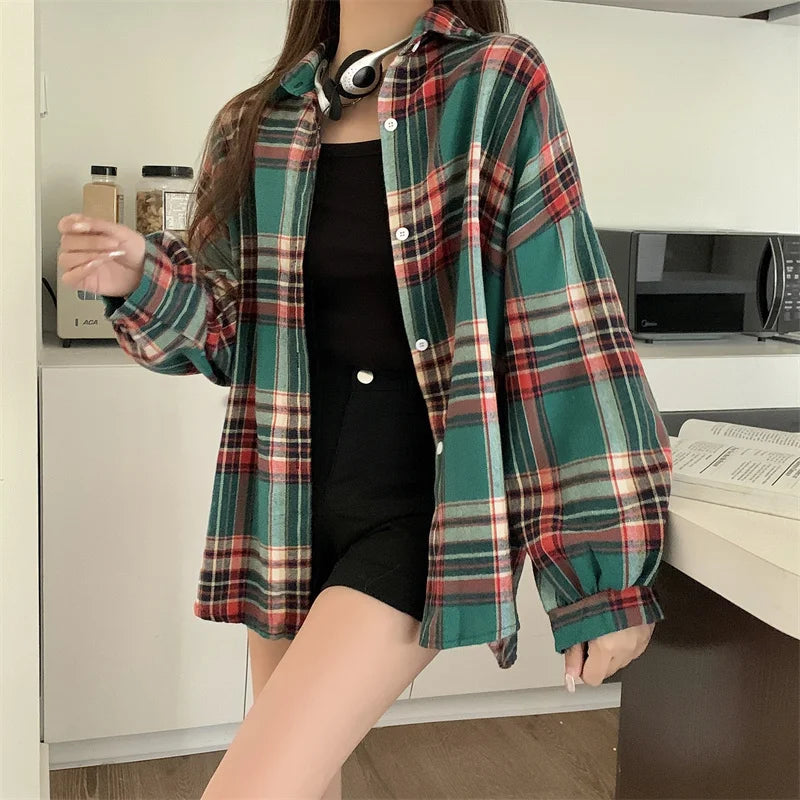 Women's Long Sleeve Plaid Flannel 💕