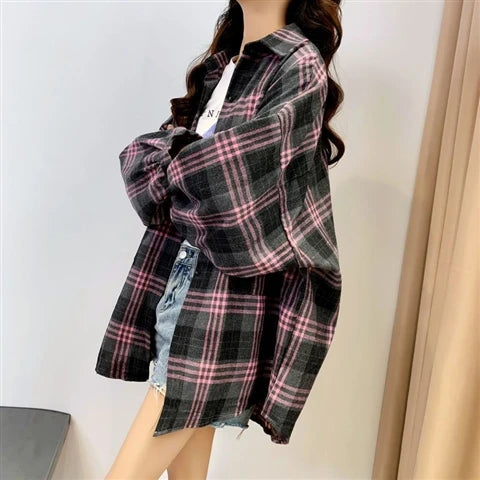 Women's Long Sleeve Plaid Flannel 💕