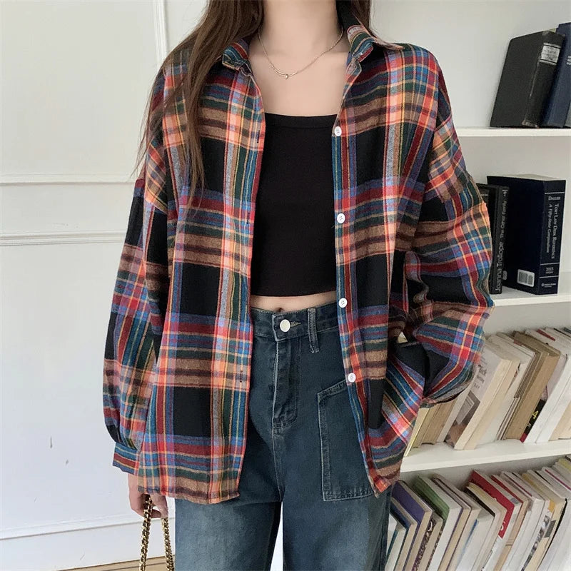 Women's Long Sleeve Plaid Flannel 💕