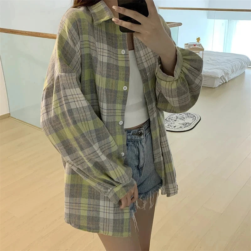 Women's Long Sleeve Plaid Flannel 💕