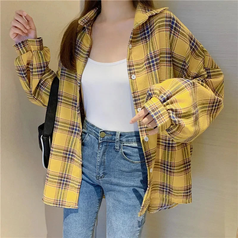 Women's Long Sleeve Plaid Flannel 💕