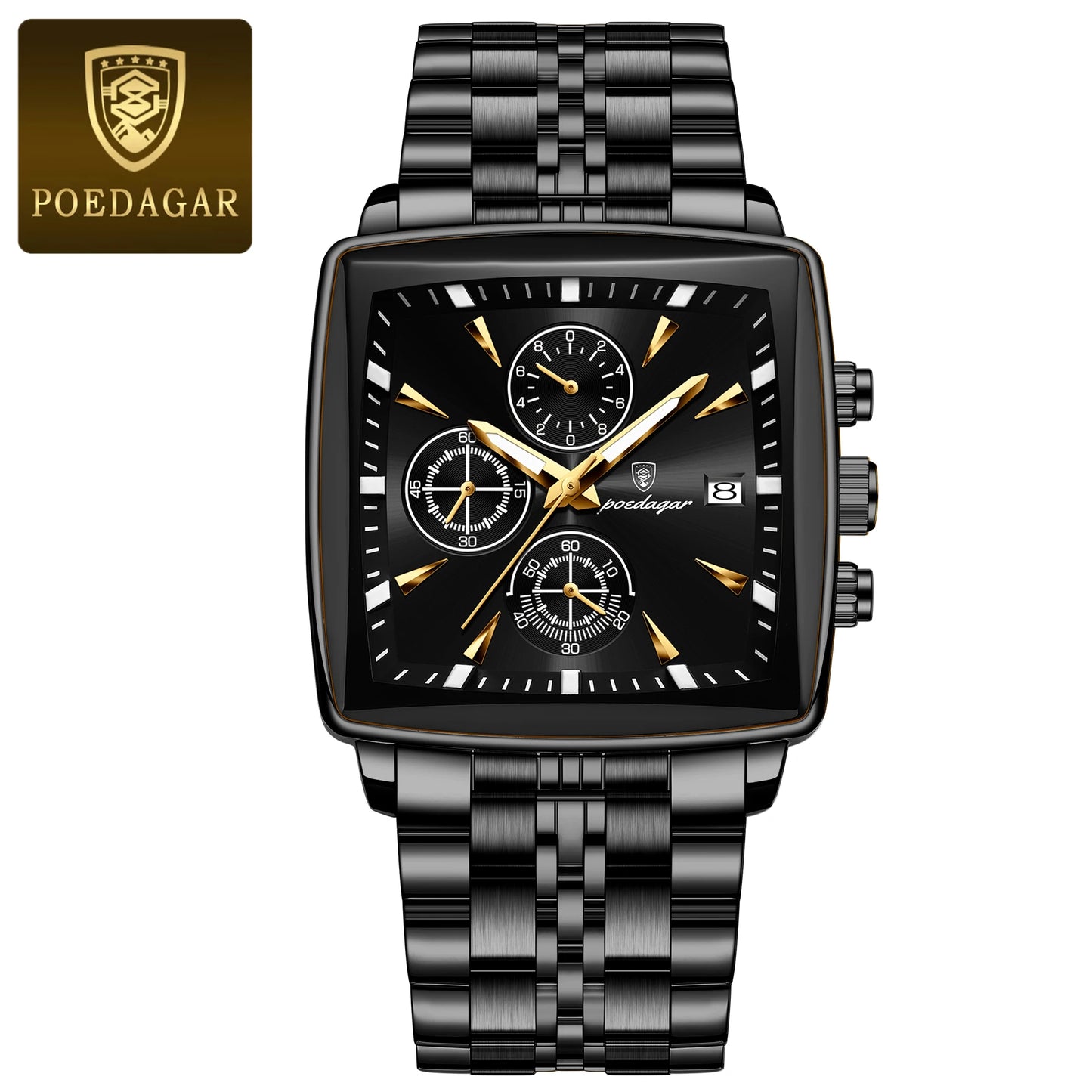 Men's POEDAGAR Square Classy Watch ✔️