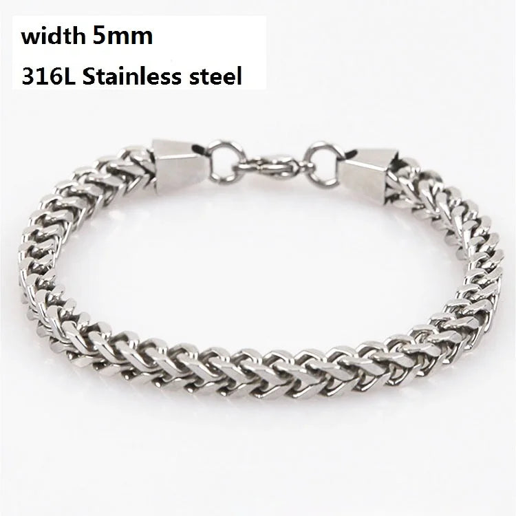 Stainless Steel Cuban Chain Link Bracelet ✨