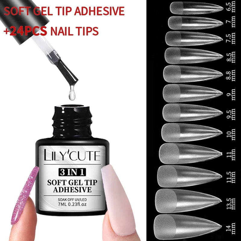 Lily Cute 15g Solid Nail Glue Gel ✨