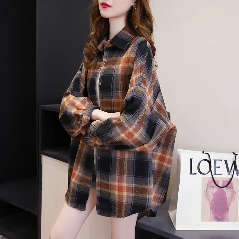 Women's Long Sleeve Plaid Flannel 💕