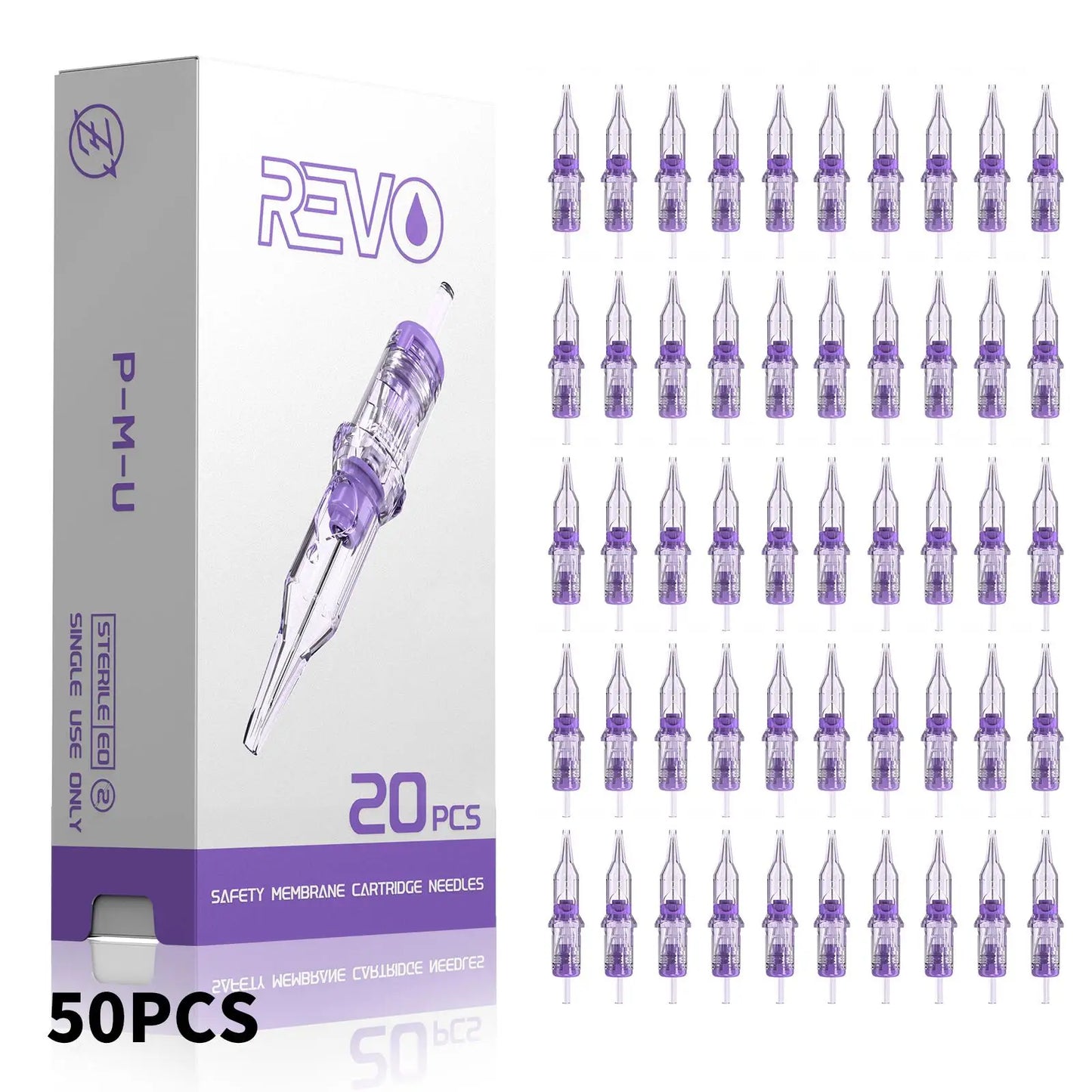 50pcs REVO Ink Cartridge Disposable Tattoo Needles ✨