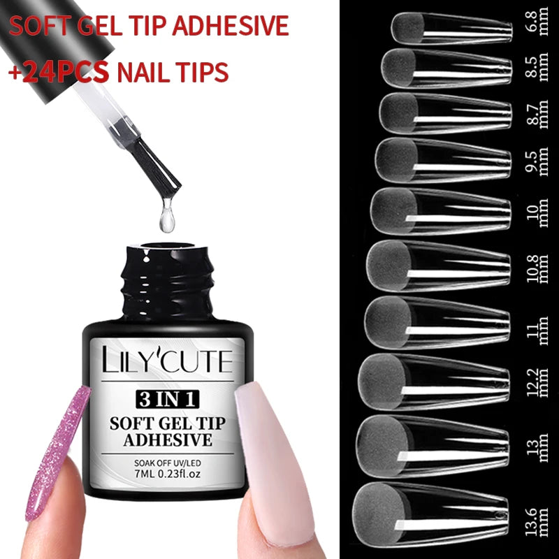 Lily Cute 15g Solid Nail Glue Gel ✨