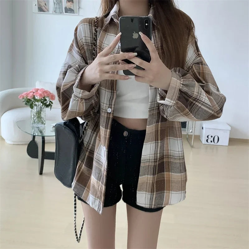 Women's Long Sleeve Plaid Flannel 💕