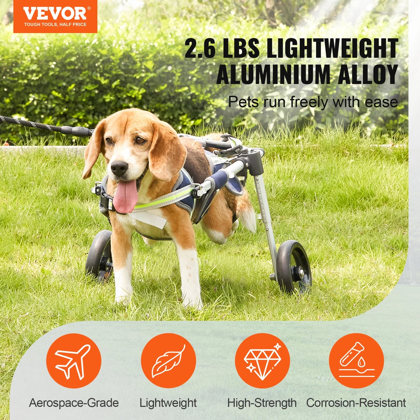 VEVOR 2 Wheels Dog Wheelchair ✨