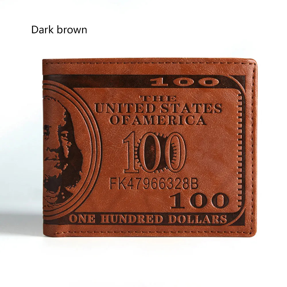 Brown Leather Dollar Bill Wallet ✨