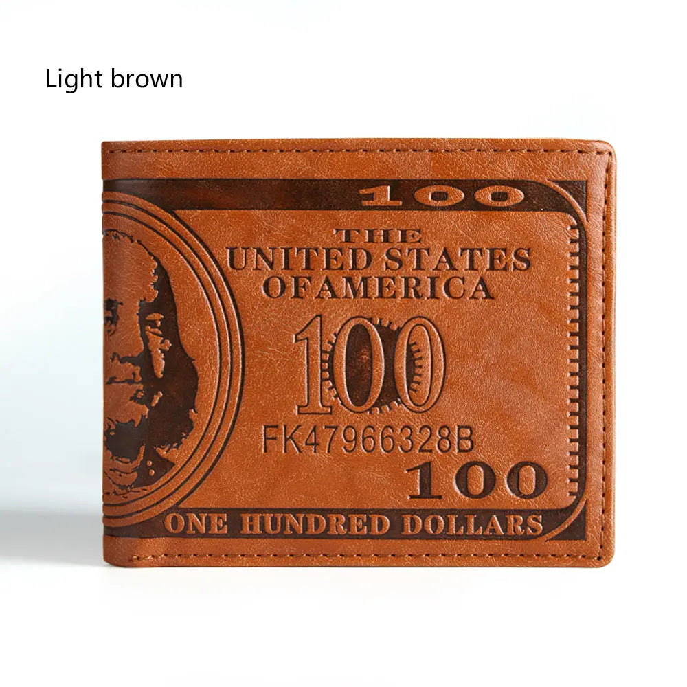 Brown Leather Dollar Bill Wallet ✨