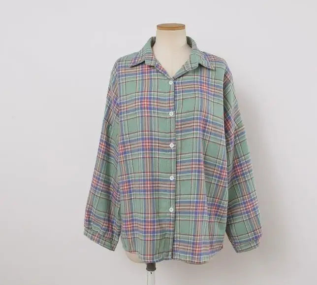 Women's Long Sleeve Plaid Flannel 💕