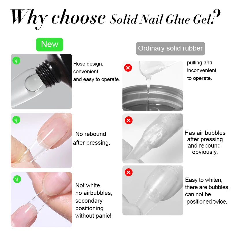 Lily Cute 15g Solid Nail Glue Gel ✨