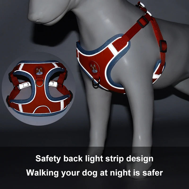 Comfy Dog Harness W/ Reflective Night Straps ✨