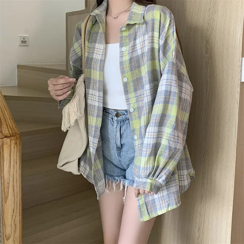 Women's Long Sleeve Plaid Flannel 💕