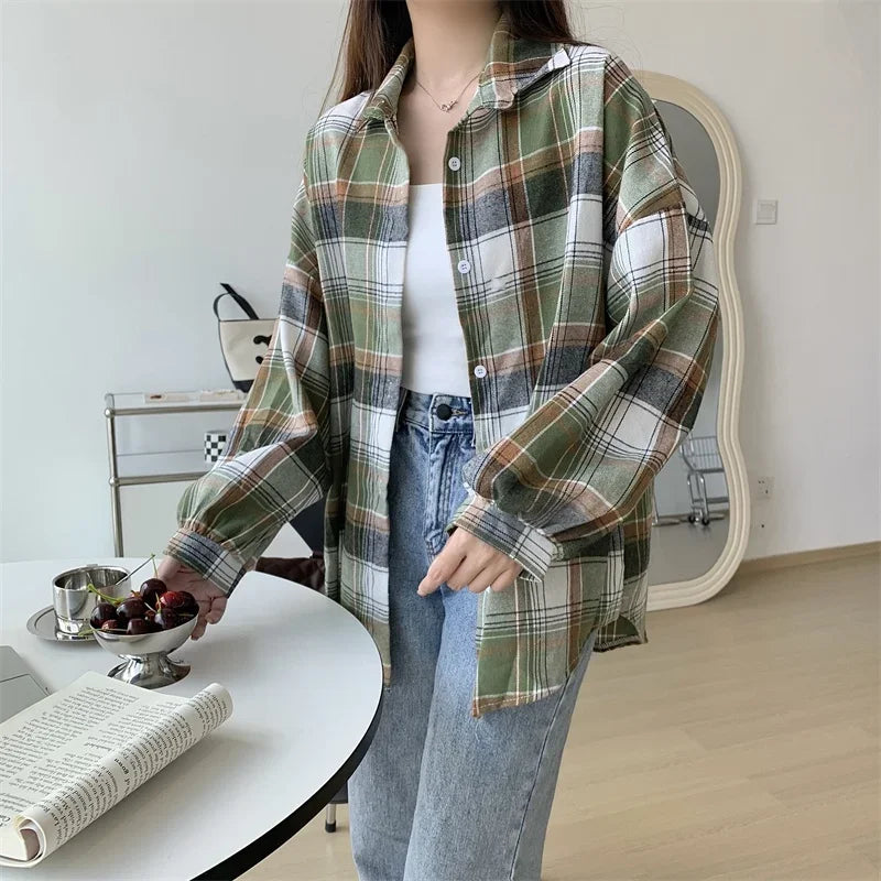 Women's Long Sleeve Plaid Flannel 💕