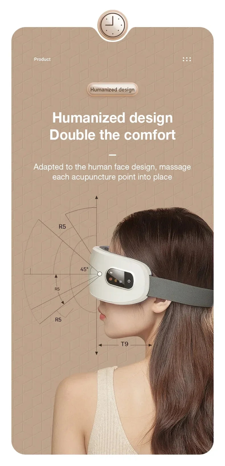 4D Bluetooth Eye Massager W/ Air Bag Deerskin Technology 🛜