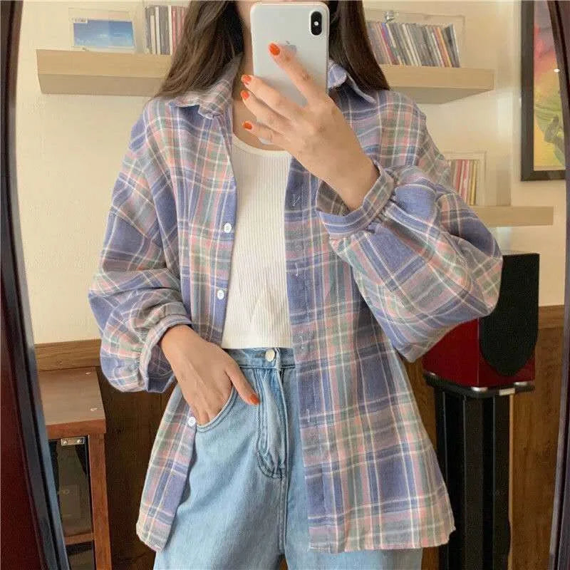 Women's Long Sleeve Plaid Flannel 💕