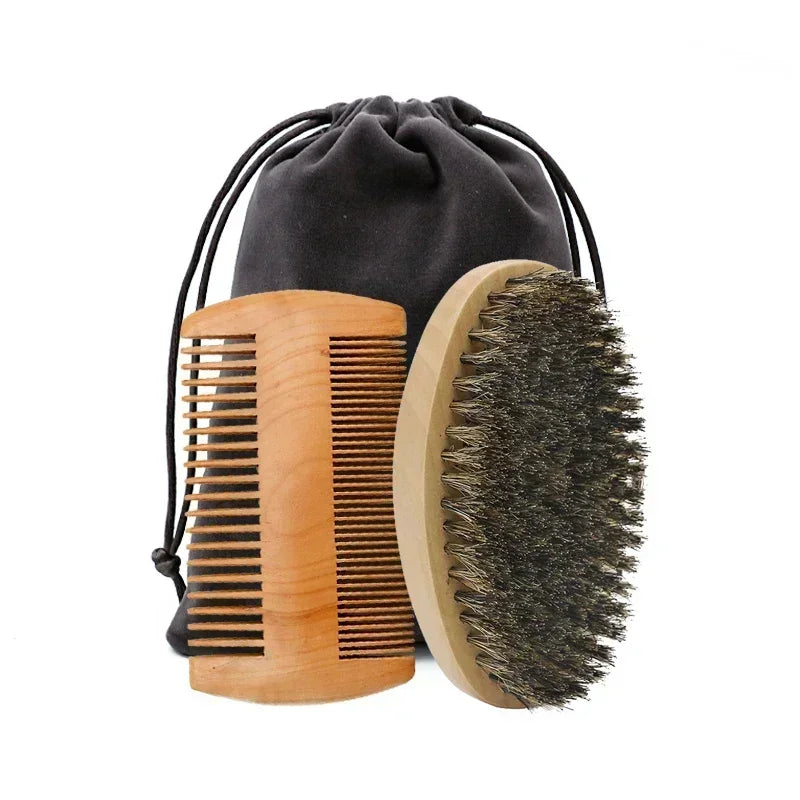 Professional Soft Boar Bristle Wood Brush ✨